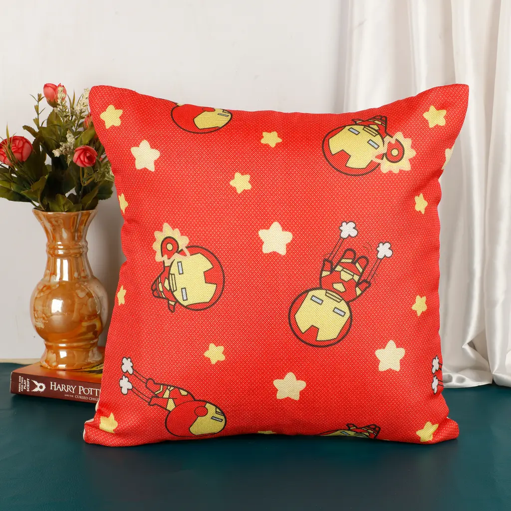 printed cushion cover kids design, space, star, red, 16x16, 1 piece 1