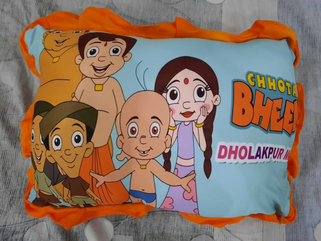 kids pillow cartoon frill | chhota bheem | design 1