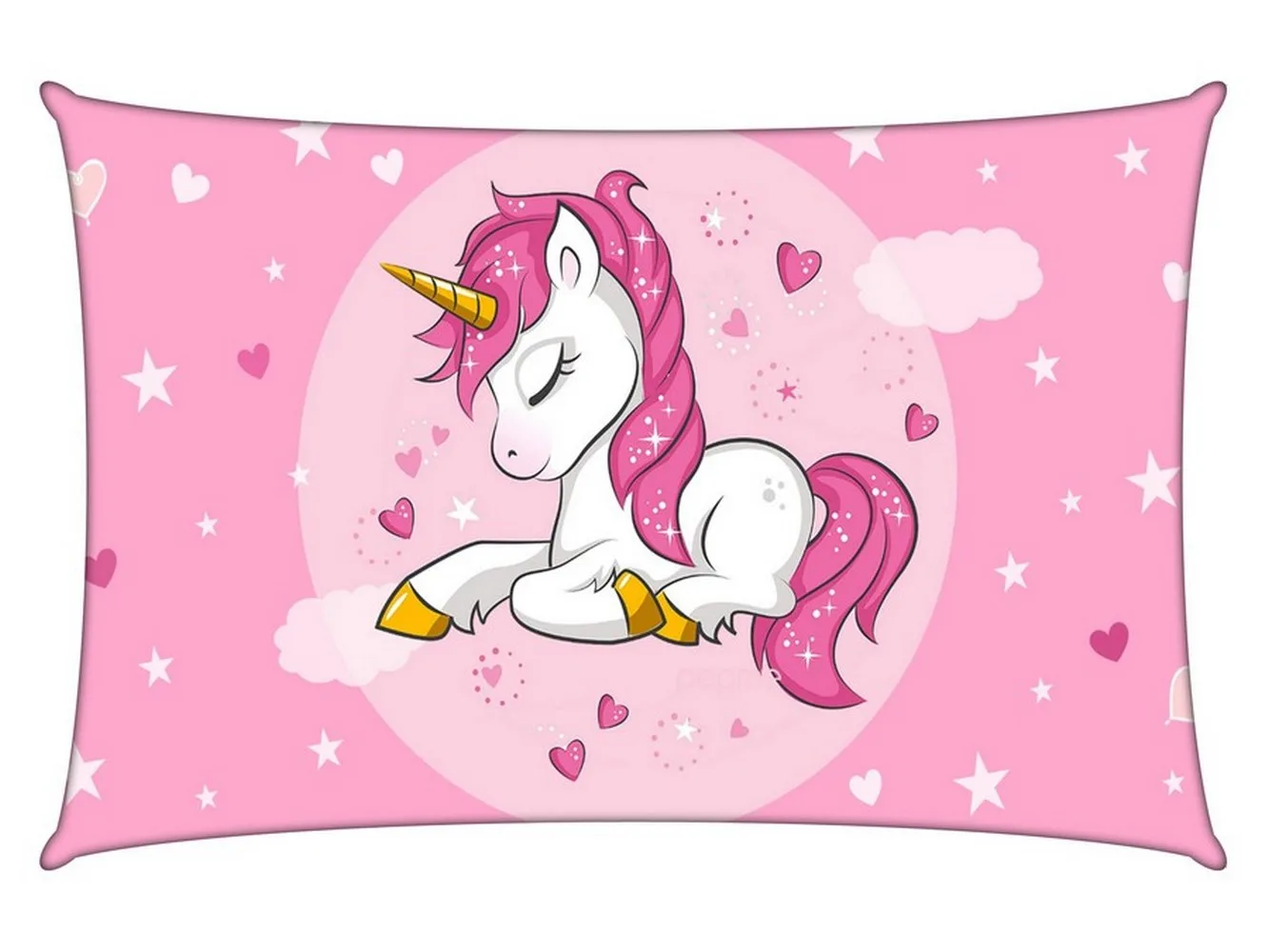 unicorn pillow cover, pink, 24x24, pack of 2 1