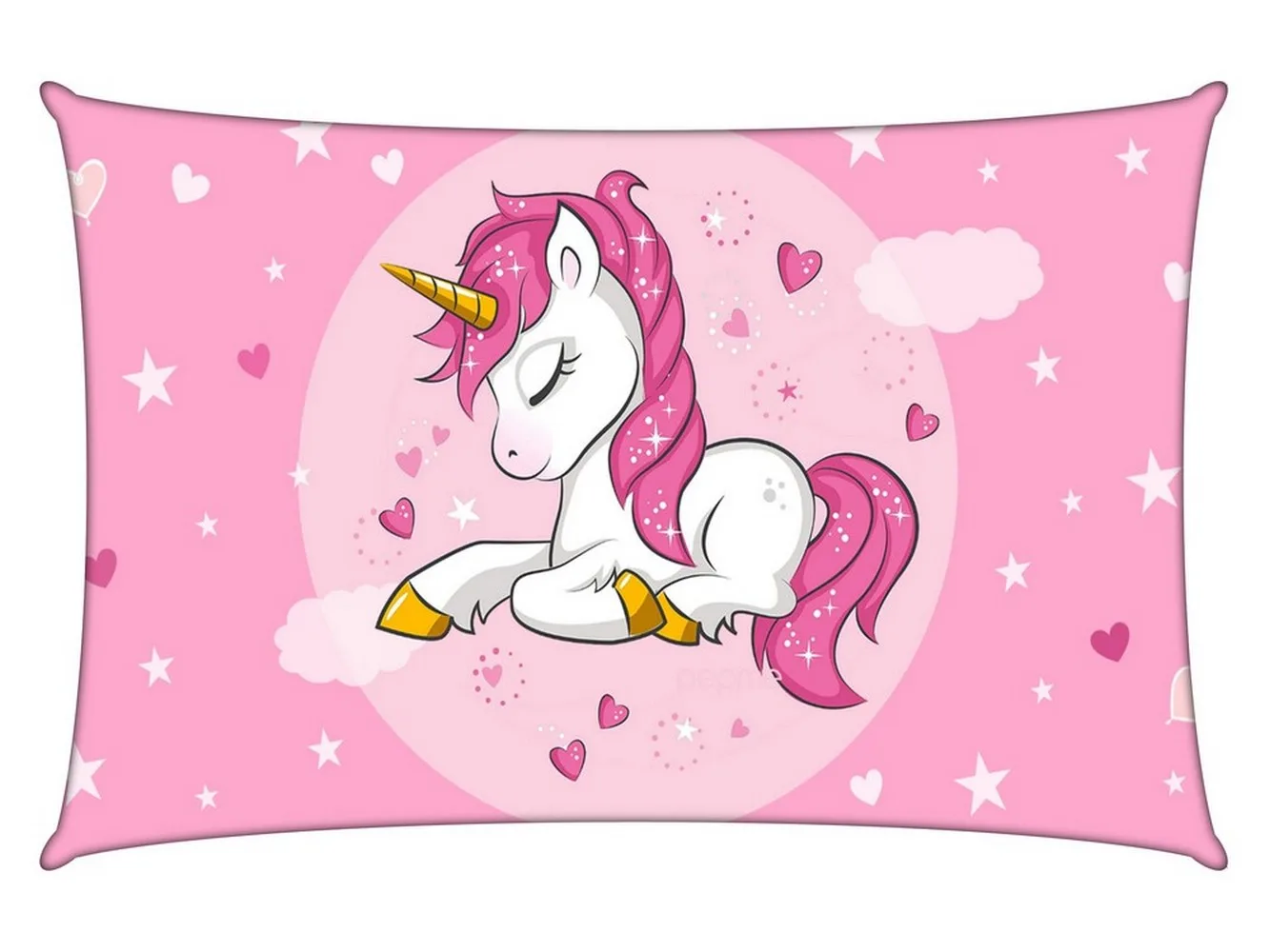 unicorn pillow cover, pink, 17x27 1