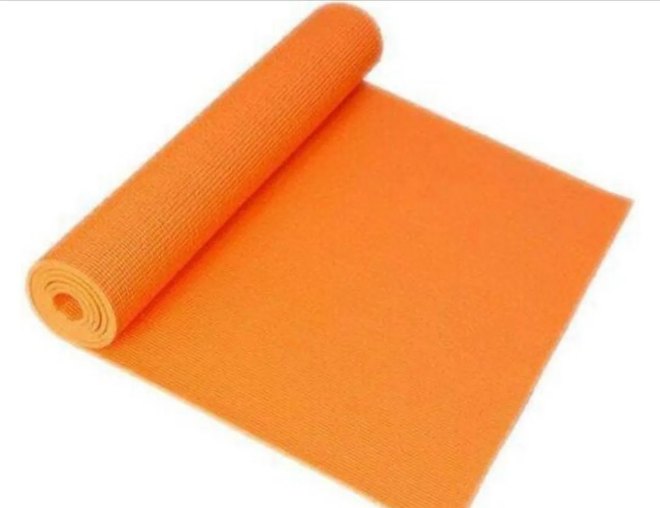 Yoga Mat Foam Plain Textured, 2x6 feet, Orange