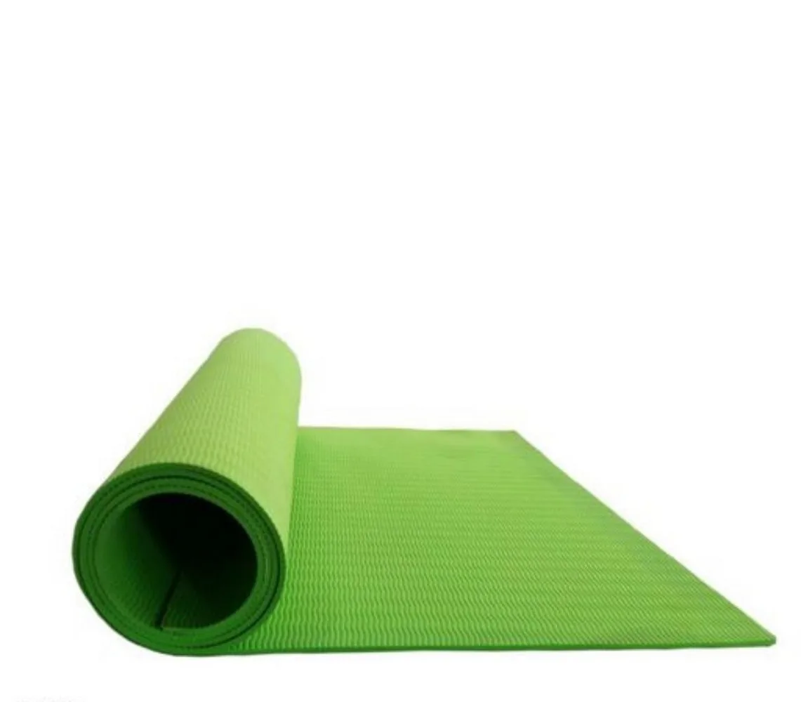 Yoga Mat Foam Plain Textured, 2x6 feet, Green