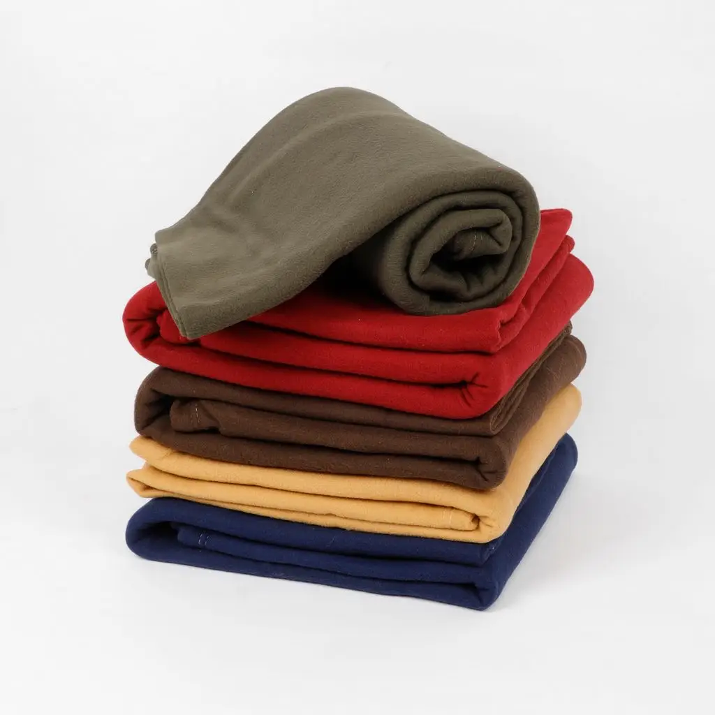 Fleece blanket woolen, single bed, solid color, 55x90, assorted pack of 5
