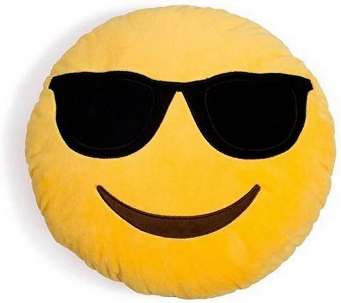 Emoji Pillow | Yellow | Face, Goggles