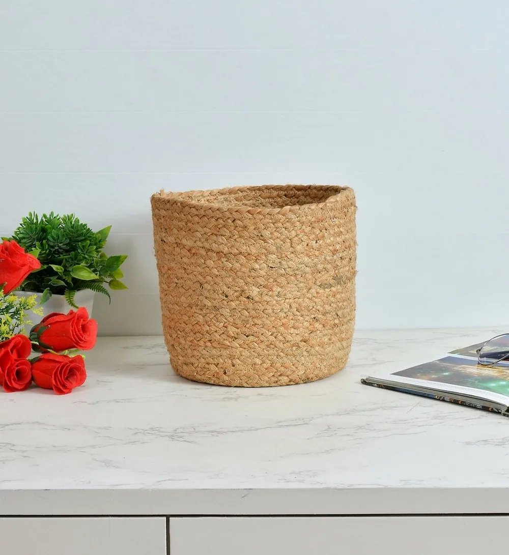 Jute Basket | Plain | 6x6 inches | Pack of 1