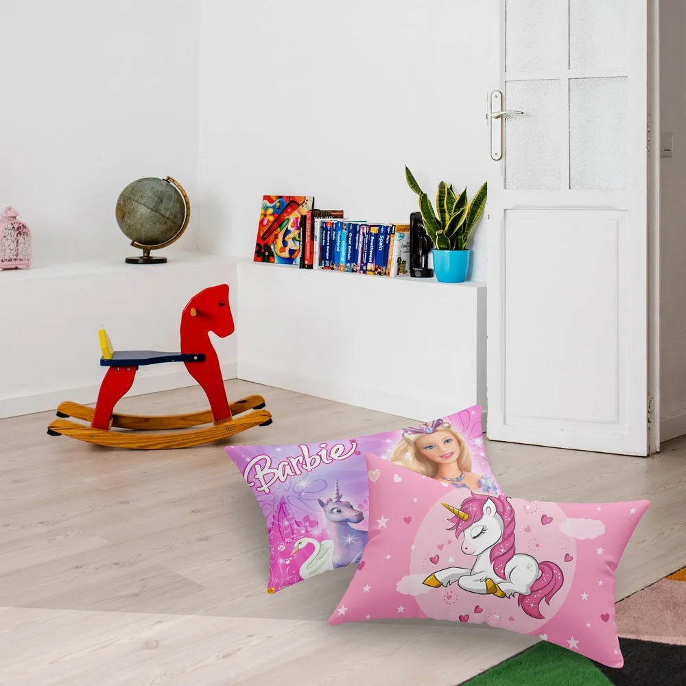 Kids Pillow Unicorn, Barbie Swan | Set of 2