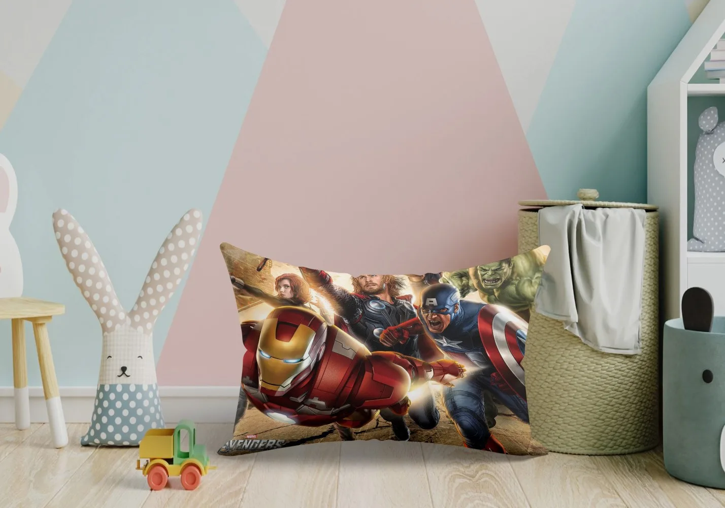 Avengers Kids Pillow, Brown, 18x12