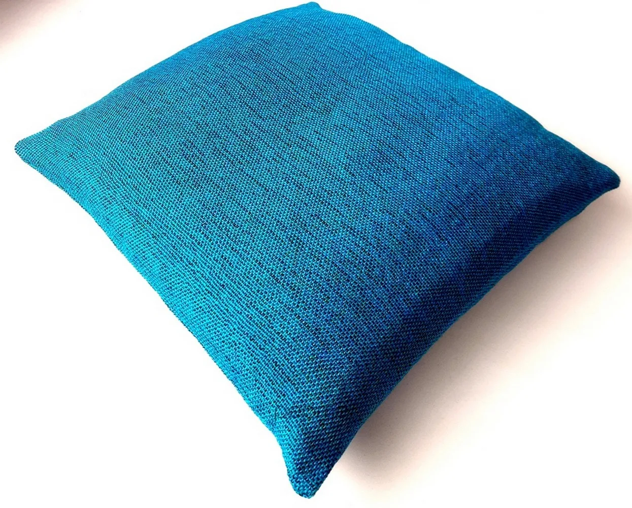 Jute Plain Cushion Cover, Hidden Chain, 16x16 inches, Royal Blue, Pack of 5