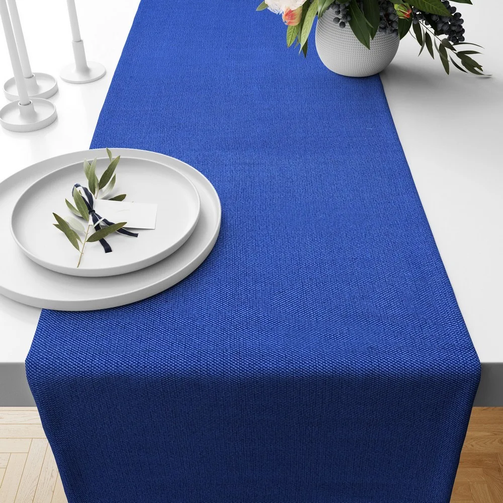 Jute Table Runner, Bright Blue, 13x72