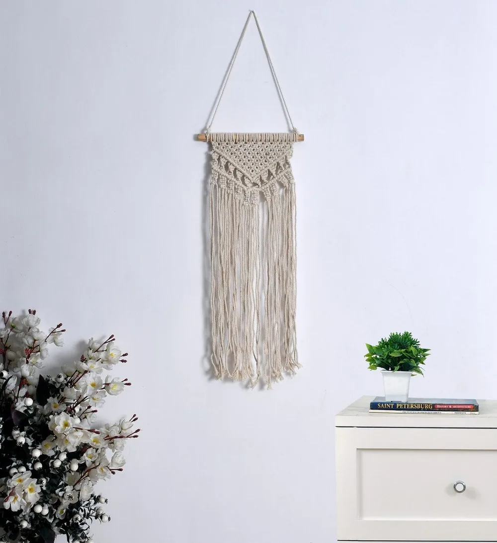Macrame Wall Hanging, Triangle Design, Pack of 1