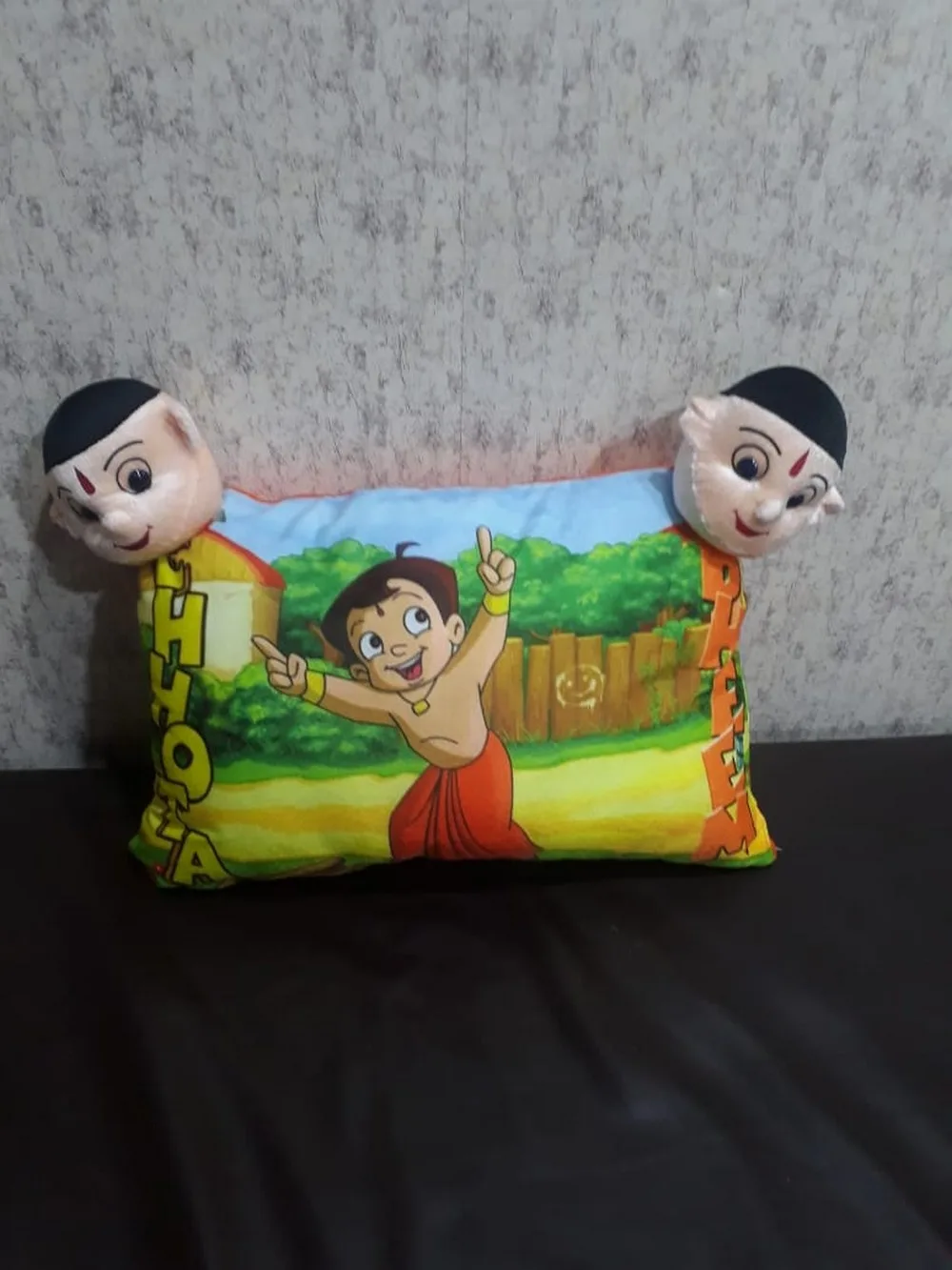 Kids Cartoon Face Pillow Chhota Bheem, 11x17, 1 Piece, Colorful