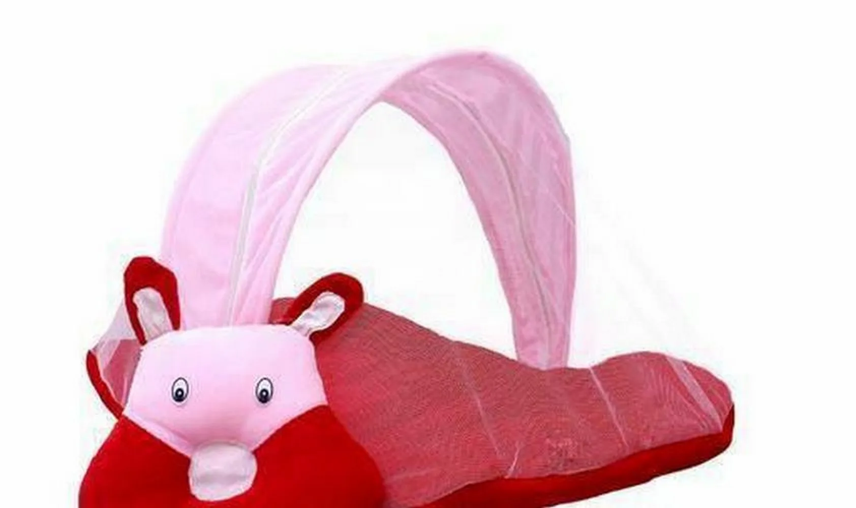 Baby Mosquito net face, red, pink