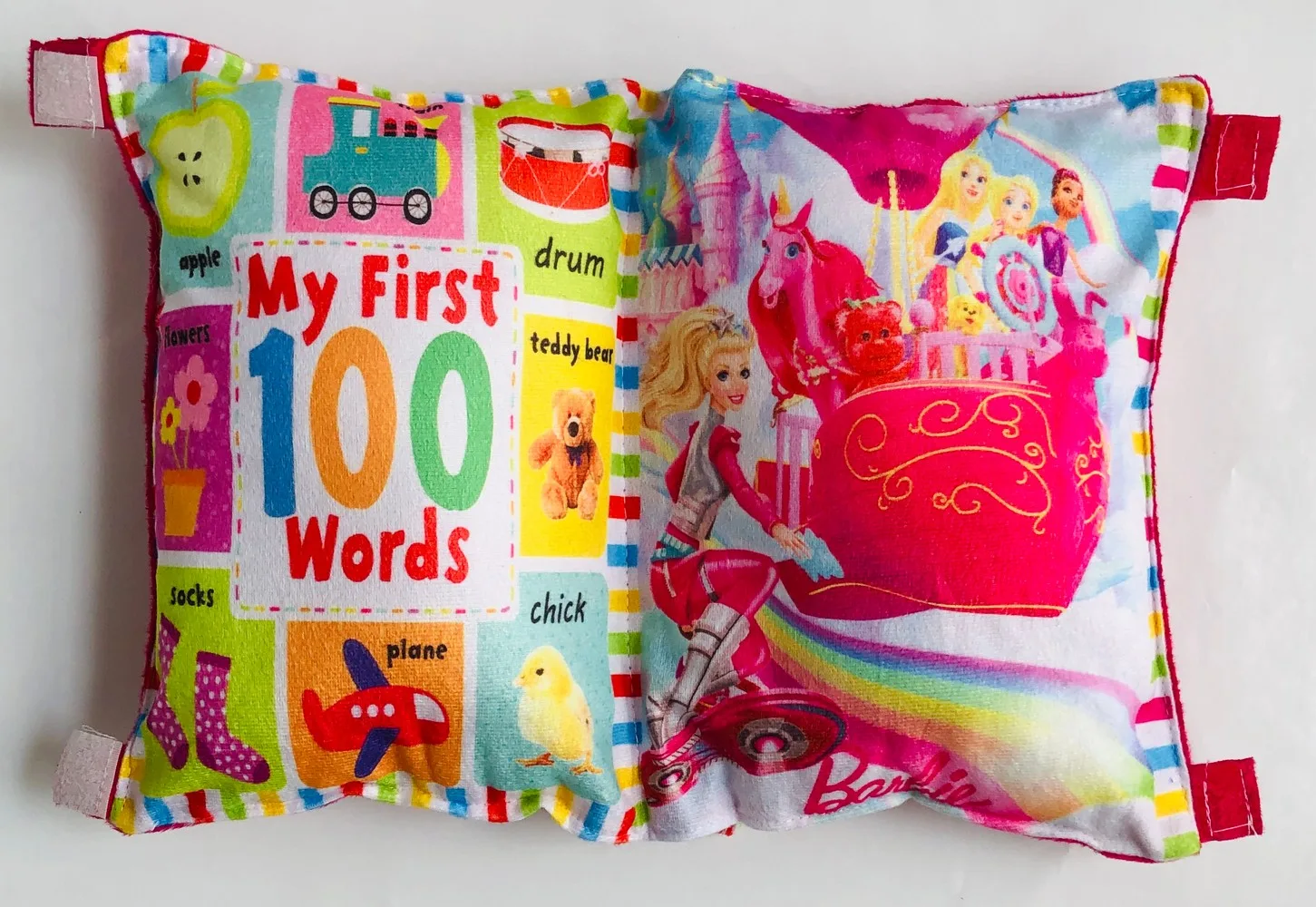 Learning book kids pillow, 100 Words, Barbie