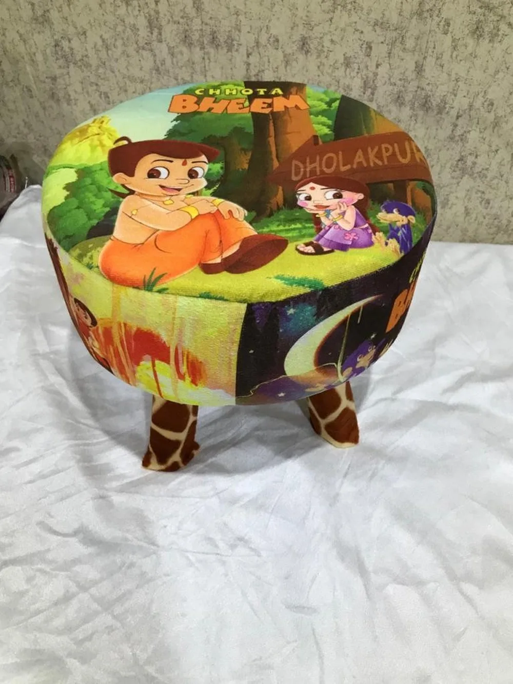 Baby face stool kids, Chhota bheem, 12 inch with box