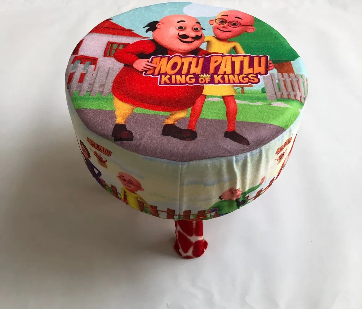 Cartoon printed stool kids, 12 inch with box, Motu Patlu