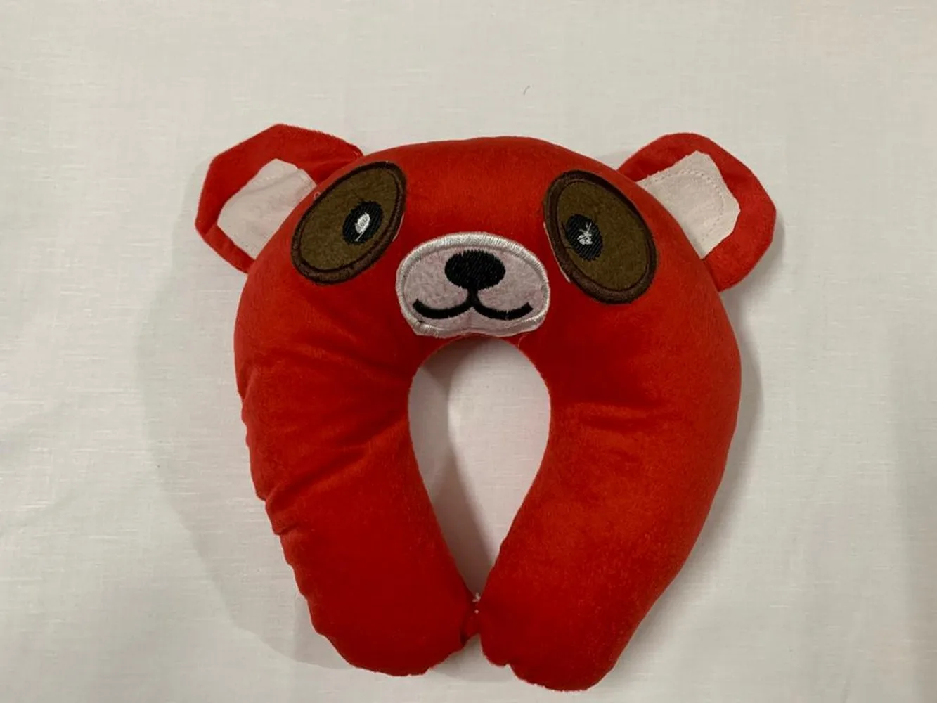 Baby Neck Pillow Bear Face, Red