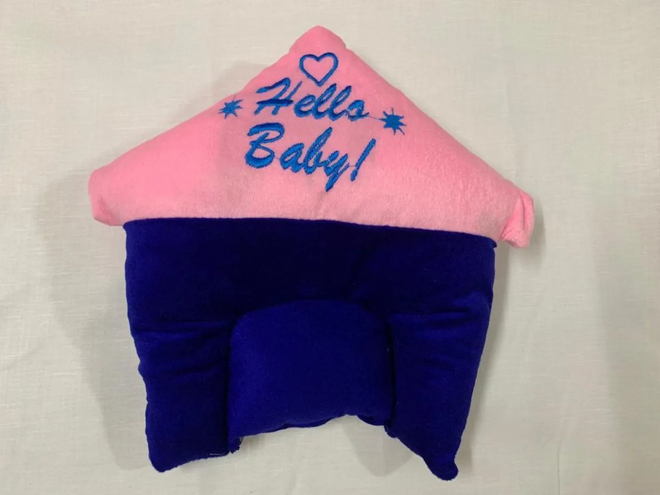 Baby neck pillow hut, blue, pink