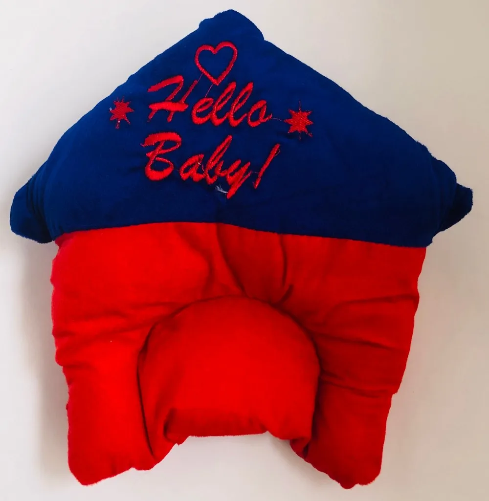 Baby neck pillow hut, red, blue