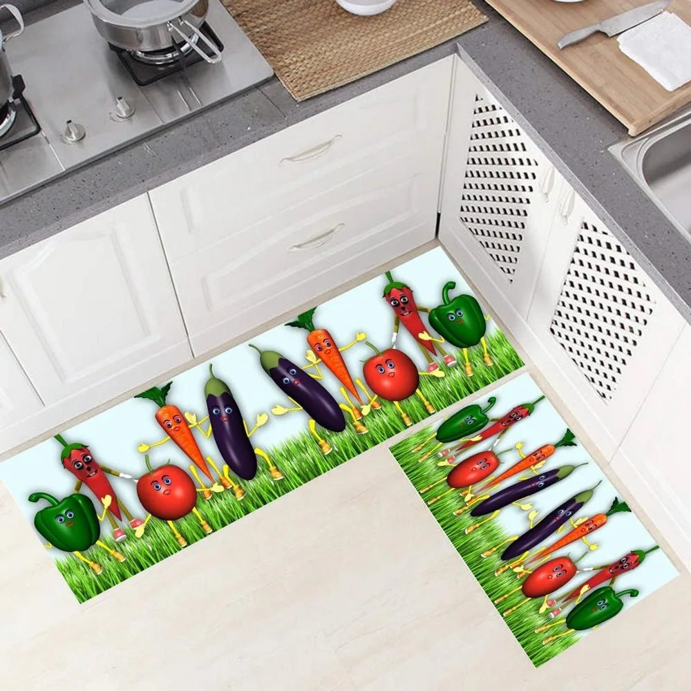 Kitchen Mat Digital Print, combo, vegetables, 18x55, 17x26