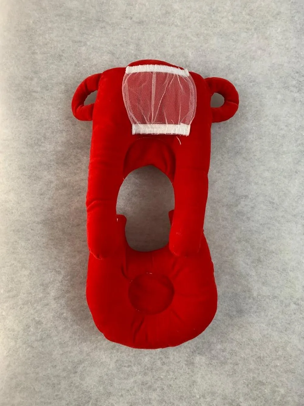 Baby head rest feeder pillow, red
